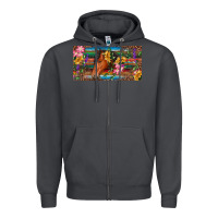 Smoke Brown horse with flowers and leopard Zipper Hoodie - RanaPortraitStore