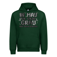 Forest Green in may we wear gray brain cancer awareness Urban Hoodie - MaliasSmallBusiness