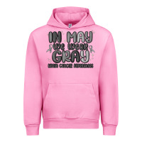Fuchsia Pink in may we wear gray brain cancer awareness Urban Hoodie - MaliasSmallBusiness