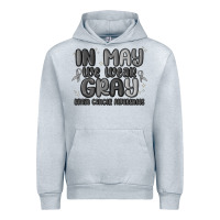 Heather Grey in may we wear gray brain cancer awareness Urban Hoodie - MaliasSmallBusiness