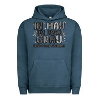 Pigment Midnight Navy in may we wear gray brain cancer awareness Urban Hoodie - MaliasSmallBusiness