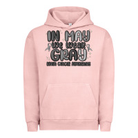 Pigment Salmon in may we wear gray brain cancer awareness Urban Hoodie - MaliasSmallBusiness