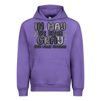 Tulip in may we wear gray brain cancer awareness Urban Hoodie - MaliasSmallBusiness