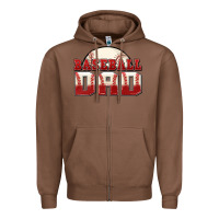 Chestnut baseball dad Zipper Hoodie - Zillion Design Studio