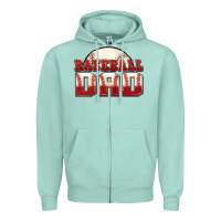 Seafoam baseball dad Zipper Hoodie - Zillion Design Studio