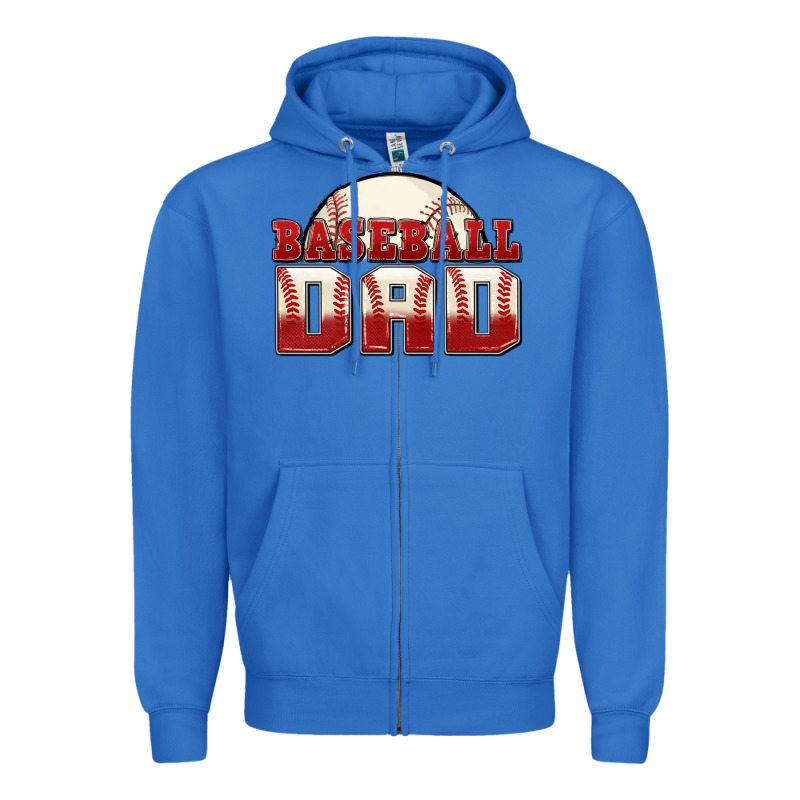 Baseball Dad Zipper Hoodie by Zillion Design Studio | Teevron