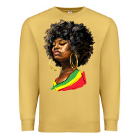 Antique Gold juneteenth black women Premium Sweatshirt - HRA Design Shop