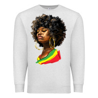 Oatmeal Heather juneteenth black women Premium Sweatshirt - HRA Design Shop