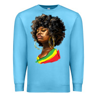 Ocean Blue juneteenth black women Premium Sweatshirt - HRA Design Shop