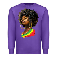 Purple juneteenth black women Premium Sweatshirt - HRA Design Shop
