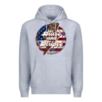 Heather Grey Western Stars and Stripes Premium Hoodie - LillyAllenDesigns
