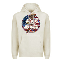 Oatmeal Heather Western Stars and Stripes Premium Hoodie - LillyAllenDesigns