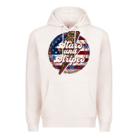Pale Pink Western Stars and Stripes Premium Hoodie - LillyAllenDesigns