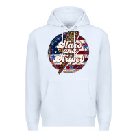 White Western Stars and Stripes Premium Hoodie - LillyAllenDesigns