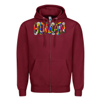 Burgundy pride human Zipper Hoodie - texasbilliewilder