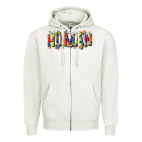 Oatmeal Heather pride human Zipper Hoodie - texasbilliewilder