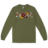 Army Green american football mom Long Sleeve Tee - BarkalooDesign