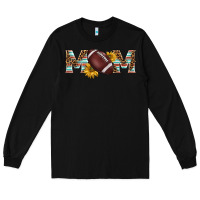 Black american football mom Long Sleeve Tee - BarkalooDesign