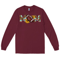 Burgundy american football mom Long Sleeve Tee - BarkalooDesign