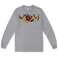 Heather Grey american football mom Long Sleeve Tee - BarkalooDesign