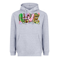 Heather Grey Love Easter gnome Easter Day Heavyweight Hoodie - CowGirlArtShop