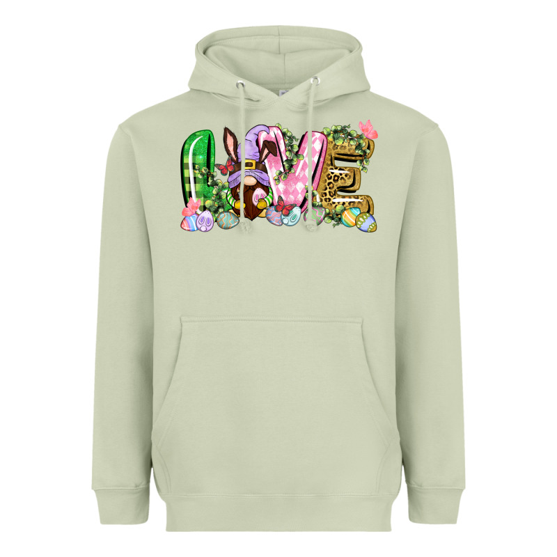 Love Easter Gnome Easter Day Heavyweight Hoodie by CowGirlArtShop | Teevron