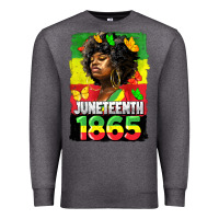 Charcoal Heather juneteenth 1865 black freedom Premium Sweatshirt - HRA Design Shop
