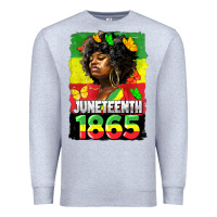 Heather Grey juneteenth 1865 black freedom Premium Sweatshirt - HRA Design Shop