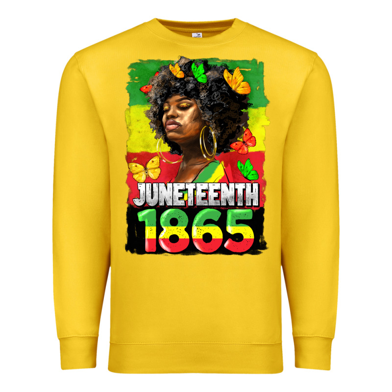 Juneteenth 1865 Black Freedom Premium Sweatshirt by HRA Design Shop | Teevron