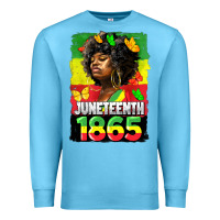 Ocean Blue juneteenth 1865 black freedom Premium Sweatshirt - HRA Design Shop