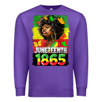 Purple juneteenth 1865 black freedom Premium Sweatshirt - HRA Design Shop
