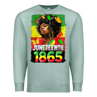 Seafoam juneteenth 1865 black freedom Premium Sweatshirt - HRA Design Shop