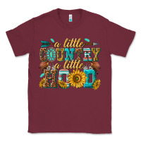 Burgundy a little country a little hood Classic Tee - texasbilliewilder