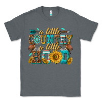 Charcoal Heather a little country a little hood Classic Tee - texasbilliewilder