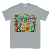 Heather Grey a little country a little hood Classic Tee - texasbilliewilder