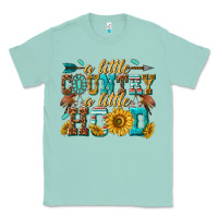 Seafoam a little country a little hood Classic Tee - texasbilliewilder