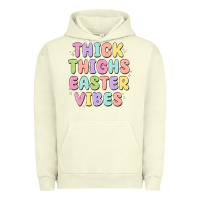 Pigment Pistachio thicks thighs easter vibes Urban Hoodie - MaliasSmallBusiness