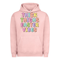 Pigment Salmon thicks thighs easter vibes Urban Hoodie - MaliasSmallBusiness