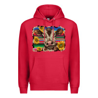Cardinal western background baby calf Premium Hoodie - BarkalooDesign