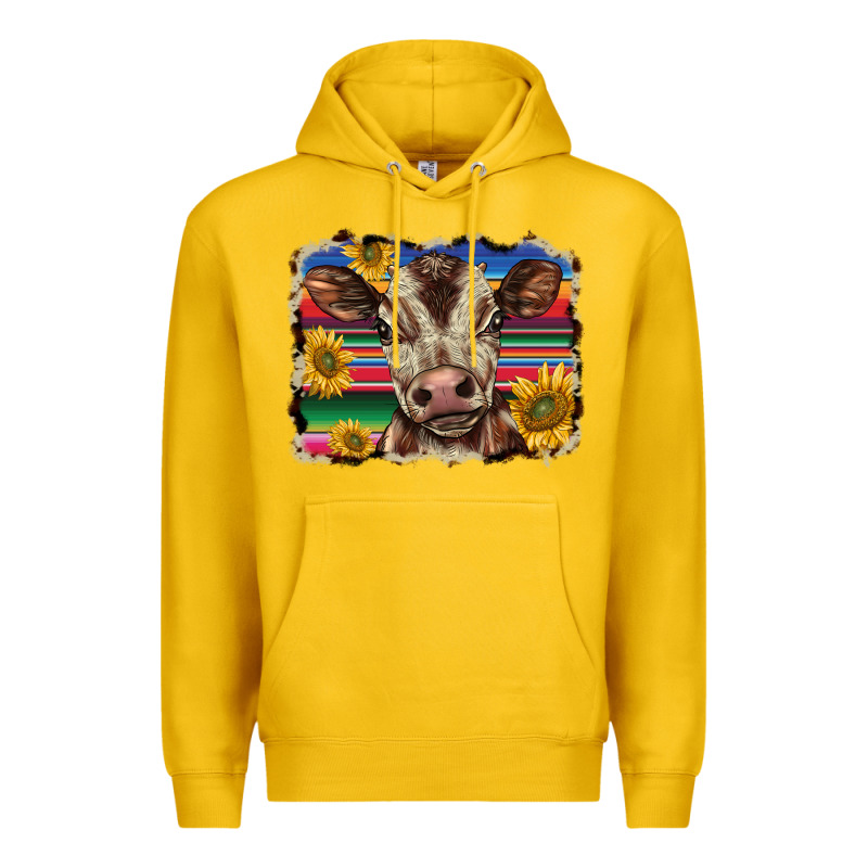 Western Background Baby Calf Premium Hoodie by BarkalooDesign | Teevron