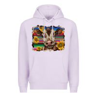 Lilac western background baby calf Premium Hoodie - BarkalooDesign