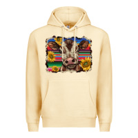Pina Colada western background baby calf Premium Hoodie - BarkalooDesign