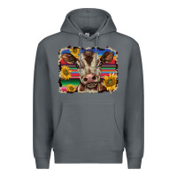 Rock western background baby calf Premium Hoodie - BarkalooDesign