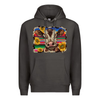 Smoke western background baby calf Premium Hoodie - BarkalooDesign