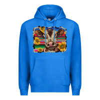 True Royal western background baby calf Premium Hoodie - BarkalooDesign