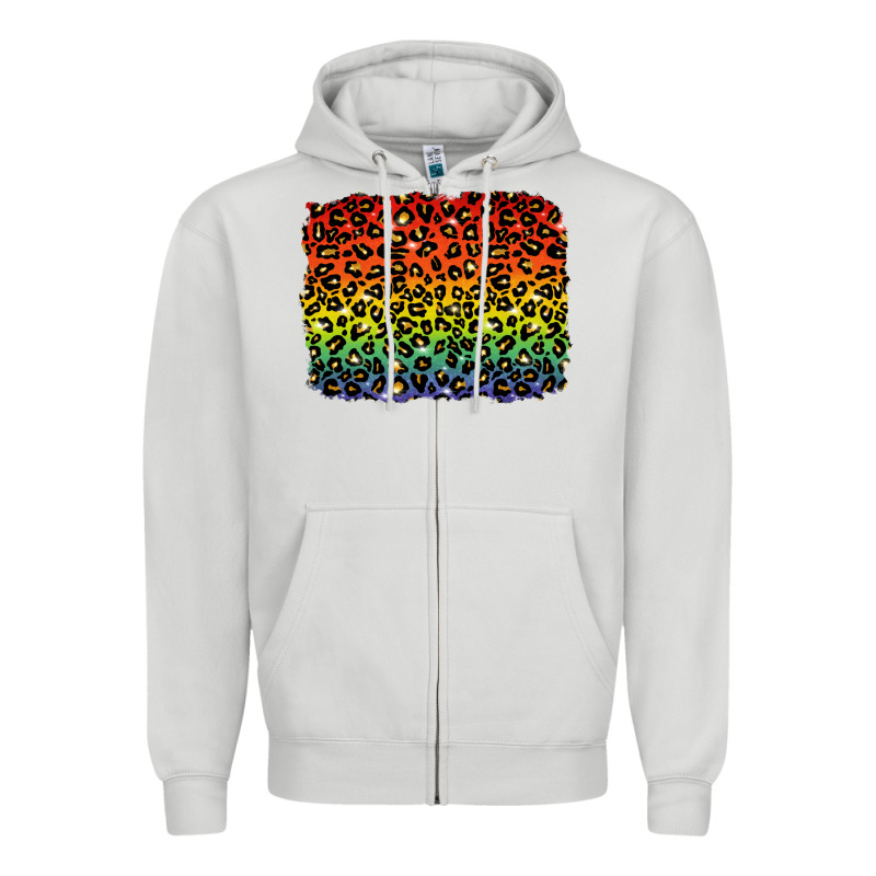 Pride Leopard Background Lgbt Zipper Hoodie by texasbilliewilder | Teevron