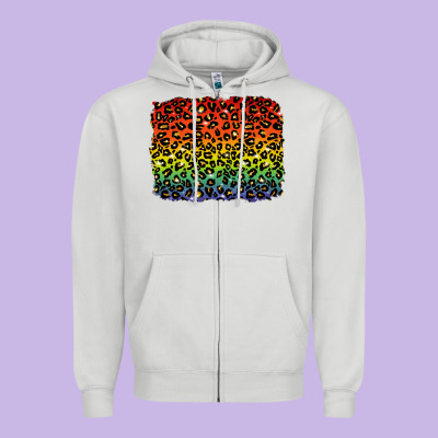 Zipper Hoodie pride leopard background lgbt