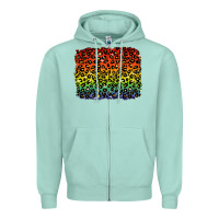 Seafoam pride leopard background lgbt Zipper Hoodie - texasbilliewilder