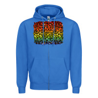 True Royal pride leopard background lgbt Zipper Hoodie - texasbilliewilder