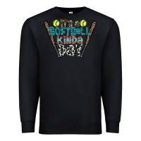 Black softball Premium Sweatshirt - CowhideDigitalArt